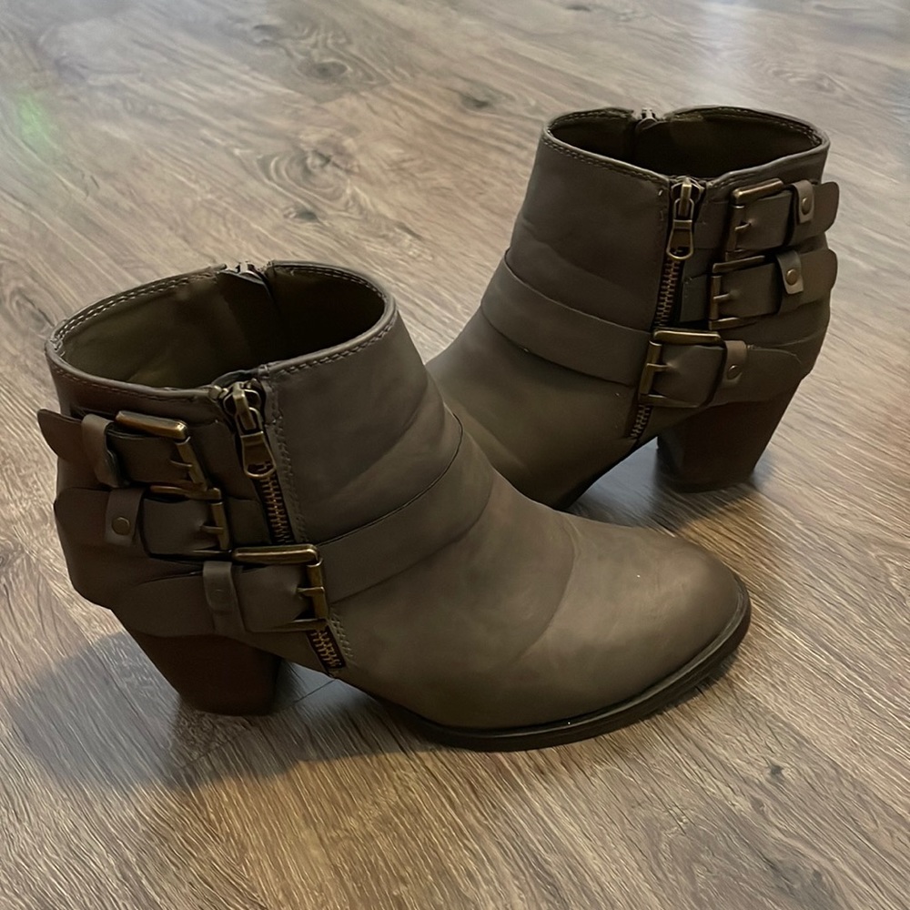 Mossimo booties with side buckles